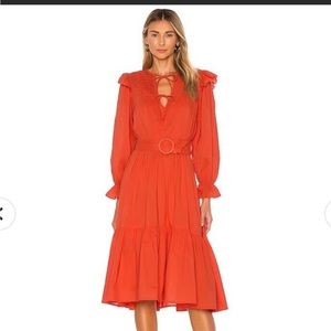 Cleobella Marseilles Midi Dress in Red